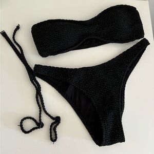 Aerie black & gold bikini